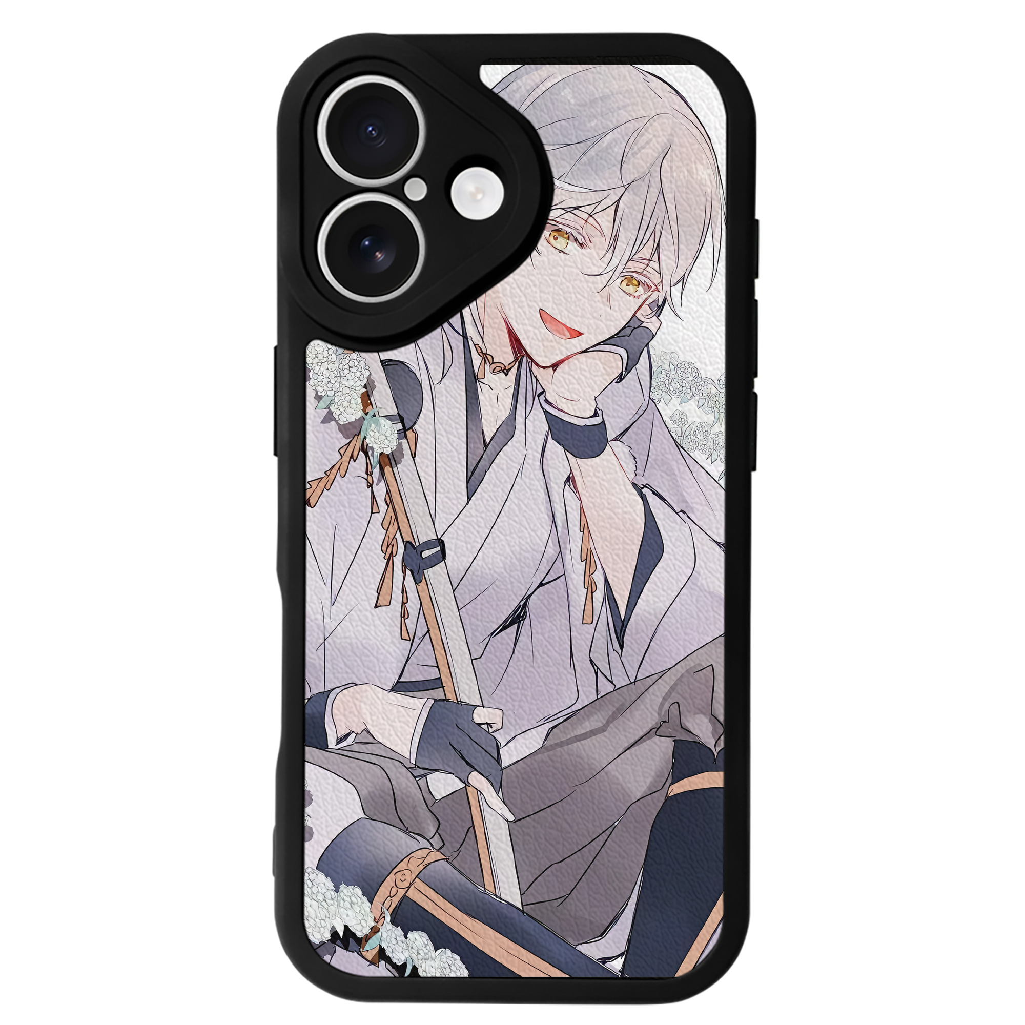 （画像用） 刀剣乱舞 Touken Ranbu 【iPhone 16シリーズ対応】シリコンスマホケース（レザー調） 材質：シリコン